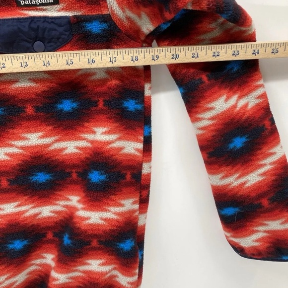 Patagonia Synchilla Pullover Womens M Snap T Multi Color Wild Desert Red - Picture 6 of 10